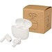 Alterf True Wireless Bluetooth® Headset aus recyceltem Kunststoff mit Silikon-Ohrstöpseln, weiss