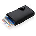 XD COLLECTION Aluminium RFID Kartenhalter mit PU-Börse, schwarz