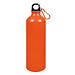 Aluminium-Trinkflasche mit Karabinerhaken, 750 ml, orange