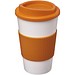Americano® 350 ml Isolierbecher mit Schutzring, orange/weiß