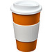 Americano Isolierbecher mit Schutzring, 350 ml, orange,weiss