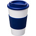 Americano Isolierbecher mit Schutzring, 350 ml, weiss,blau