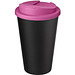Americano® Eco 350 ml recycelter Becher mit auslaufsicherem Deckel, rosa