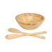 Argulls Salatschüssel und -besteck aus Bambus, natural