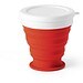 ASTRADA. faltbarer Reisebecher aus Silikon und PP 250 ml, Rot
