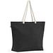 ATHENS. Strandtasche aus recycelter Baumwolle (70 %) und recyceltem Polyester (30 %) (220 g/m²), Schwarz