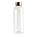 Auslaufsichere Trinkflasche mit Metalldeckel, transparent