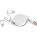 Ausziehbares Ladekabel 3in1, weiß