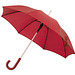 Automatik-Regenschirm aus Polyester mit Alugestänge, rot