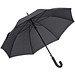 Automatik-Regenschirm aus Pongee mit Aluminiumschaft, schwarz