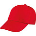 AZO-freie 5 Panel Baumwoll-Baseball-Cap, rot