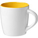 Keramiktasse Aztec, 340 ml, weiß/gelb