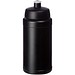 Baseline® Plus 500 ml Flasche mit Sportdeckel, schwarz/schwarz