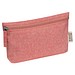 Baumwolletui mit Reißverschluss , rot