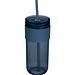 Becher mit Trinkhalm, 660ml SOLEDAD, dunkelblau