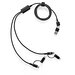 BERTOZZI. Superschnelles 6-in-1-USB-Kabel aus recyceltem Aluminium (20 %) und recyceltem PET (4 %), Schwarz