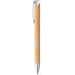 BETA BAMBOO. Kugelschreiber aus Bambus mit Clip und Details aus Metall, Natur
