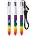 BIC® 4 Colours® Rainbow Decor + lanyard Weiss/Regenbogen