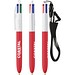 BIC® 4 Colours® Soft mit Lanyard Weiß/Rot Weich
