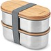 Black+Blum Stainless Steel Double Bento Box, grau