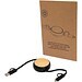 Chechia 100cm 5-in-1 Kabel aus recyceltem Kunststoff, einziehbar, für Datenübertragung und 45W Schnellladung mit Bambusdetails, schwarz