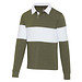 Clyde Rugby Polo Sweatshirt Unisex, grün / weiß, M