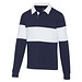 Clyde Rugby Polo Sweatshirt Unisex, navy / weiß, 2XL