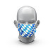 Community-Maske "Bavaria", blau/weiß Community-Maske "Bavaria", blau/weiß