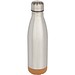 Cove 500 ml doppelwandige, vakuumisolierte Trinkflasche aus Edelstahl mit Korkdetails, mattsilber