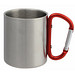 Edelstahl Becher Hiking Day, 220 ml, silber/rot Edelstahl Becher Hiking Day, 220 ml, silber/rot