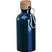 Edelstahltrinkflasche mit Karabiner, 400ml, dunkelblau