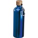 Edelstahltrinkflasche mit Karabiner, 750ml, blau