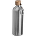 Edelstahltrinkflasche mit Karabiner, 750ml, silbergrau