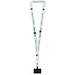 EPSOM. SET Lanyard SUBLIMATION Long II (20 mm) aus recyceltem Polyester (100% rPET) mit 20 mm Karabinerhaken und Handyhalterung, 301 - Weiß