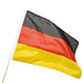 Fahne Holzstab, Deutschland-Farben Fahne Holzstab, Deutschland-Farben