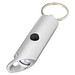 Flare IPX-LED-Lampe und Flaschenöffner aus recyceltem Aluminium mit Schlüsselanhänger, silber
