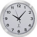 Funk-Wanduhr aus Metall, weiss