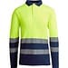 Sicherheits-Langarm-Poloshirt, XXL, Marineblau/Neon-Gelb