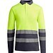 Sicherheits-Langarm-Poloshirt, XXXL, Grau/Neon-Gelb
