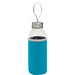 Glasflasche mit Hülle, 450 ml, hellblau