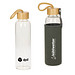 Glasflasche Bamboo mit Hülle, 550 ml, transparent