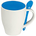 Porzellantasse mit Löffel, 250 ml, blau Porzellantasse mit Löffel, 250 ml, blau