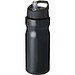 H2O Base Sportflasche mit Ausgussdeckel, 650 ml, schwarz