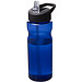 H2O Eco Sportflasche mit Ausgussdeckel, 650 ml, blau/schwarz