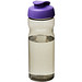 H2O Eco Sportflasche mit Klappdeckel, 650 ml, kohle/lila