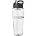 H2O Tempo Sportflasche mit Ausgussdeckel, 700 ml, transparent/schwarz