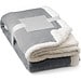 HEIDEN. Wendbare Fleecedecke (190 g/m²) mit Satinband und personalisierter Karte, Grau