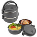 Henkelmann Home, Lunchbox Set mit 2 Warmhaltekammern, anthrazit