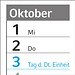 Geiger-Notes Wandplaner Horizont Recycling, blau