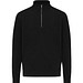 IQONIQ Elgon Quarter-Zip-Sweater aus rec. Baumwolle, schwarz, S